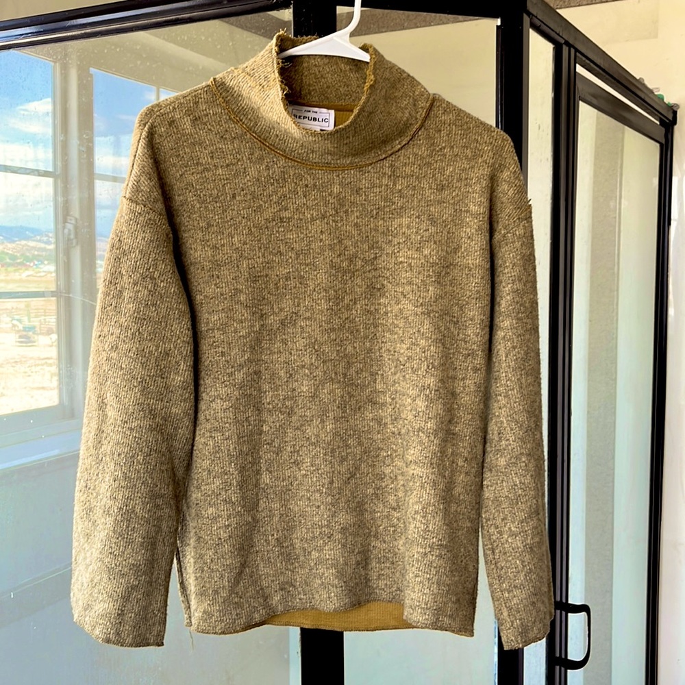 Mustard Cowl Neck Sweater